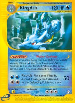 Kingdra, Aquapolis #19, Pokémon TCG card