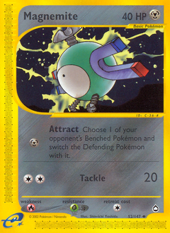 Magnemite, Aquapolis #52, Pokémon TCG card