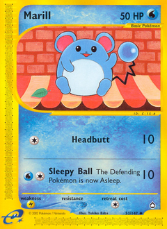 Marill, Aquapolis #53, Pokémon TCG card