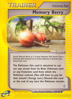 Memory Berry, Aquapolis #128, Pokémon TCG card