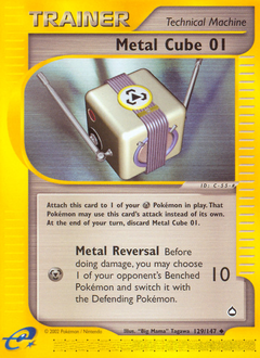 Metal Cube 01, Aquapolis #129, Pokémon TCG card