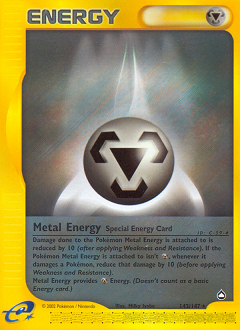 Metal Energy, Aquapolis #143, Pokémon TCG card