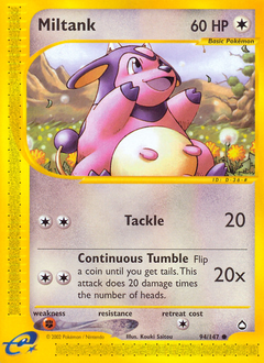 Miltank, Aquapolis #94, Pokémon TCG card