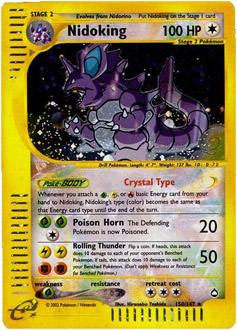 Nidoking, Aquapolis #150, Pokémon TCG card