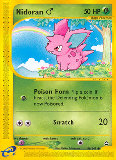 Nidoran ♂, Aquapolis #96, Pokémon TCG card