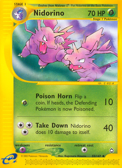 Nidorino, Aquapolis #55, Pokémon TCG card