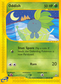 Oddish, Aquapolis #97, Pokémon TCG card