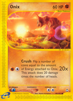 Onix, Aquapolis #98, Pokémon TCG card