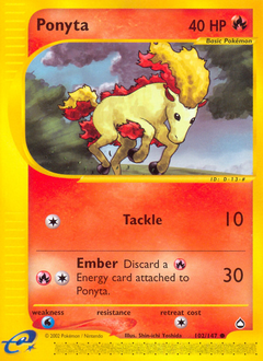 Ponyta, Aquapolis #102, Pokémon TCG card