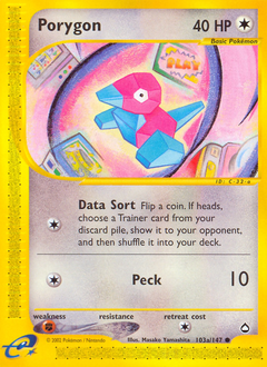 Porygon, Aquapolis #103, Pokémon TCG card