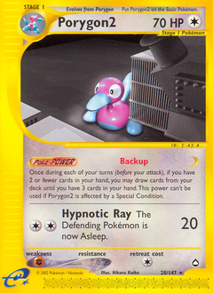 Porygon2, Aquapolis #28, Pokémon TCG card