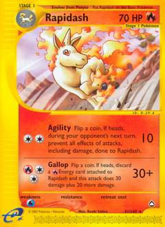 Rapidash, Aquapolis #31, Pokémon TCG card