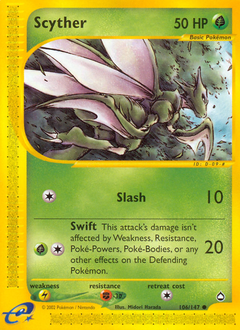 Scyther, Aquapolis #106, Pokémon TCG card