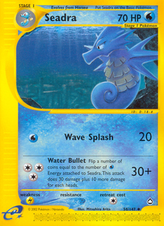Seadra, Aquapolis #58, Pokémon TCG card