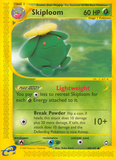 Skiploom, Aquapolis #60, Pokémon TCG card