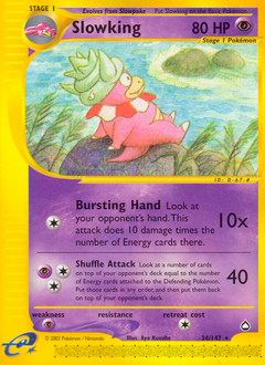 Slowking, Aquapolis #34, Pokémon TCG card
