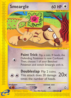 Smeargle, Aquapolis #109, Pokémon TCG card