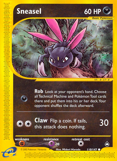 Sneasel, Aquapolis #110, Pokémon TCG card
