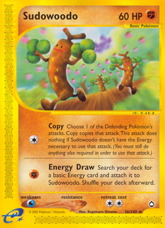 Sudowoodo, Aquapolis #36, Pokémon TCG card