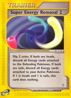Super Energy Removal 2, Aquapolis #134, Pokémon TCG card