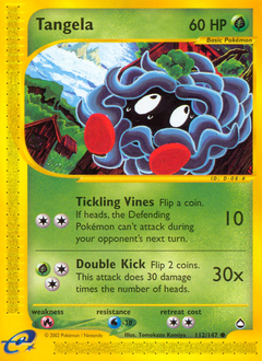 Tangela, Aquapolis #112, Pokémon TCG card