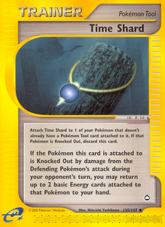Time Shard, Aquapolis #135, Pokémon TCG card