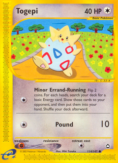Togepi, Aquapolis #114, Pokémon TCG card