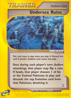 Undersea Ruins, Aquapolis #138, Pokémon TCG card