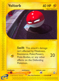 Voltorb, Aquapolis #115, Pokémon TCG card