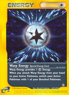 Warp Energy, Aquapolis #147, Pokémon TCG card
