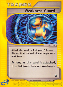 Weakness Guard, Aquapolis #141, Pokémon TCG card