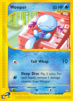 Wooper, Aquapolis #66, Pokémon TCG card
