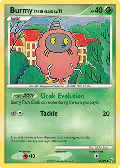 Burmy Trash Cloak, Arceus #58, Pokémon TCG card
