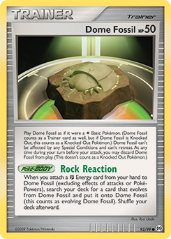 Dome Fossil, Arceus #92, Pokémon TCG card
