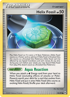 Helix Fossil, Arceus #93, Pokémon TCG card