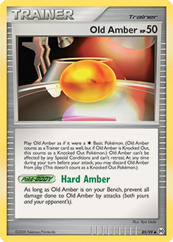 Old Amber, Arceus #89, Pokémon TCG card