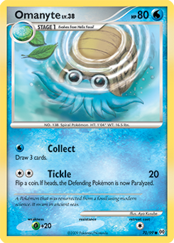 Omanyte, Arceus #70, Pokémon TCG card