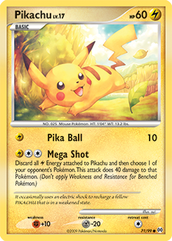 Pikachu, Arceus #71, Pokémon TCG card