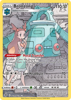 Bronzong, Astral Radiance Trainer Gallery #TG11, Pokémon TCG card