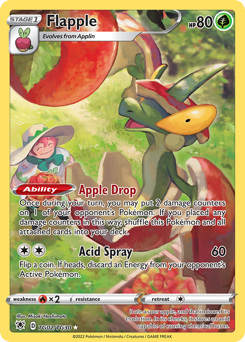 Flapple, Astral Radiance Trainer Gallery #TG02, Pokémon TCG card