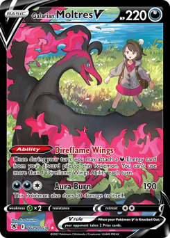Galarian Moltres V, Astral Radiance Trainer Gallery #TG20, Pokémon TCG card