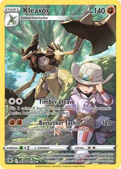 Kleavor, Astral Radiance Trainer Gallery #TG08, Pokémon TCG card