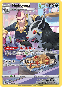 Mightyena, Astral Radiance Trainer Gallery #TG09, Pokémon TCG card