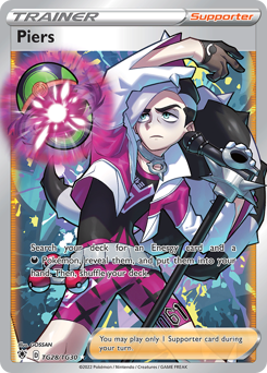 Piers, Astral Radiance Trainer Gallery #TG28, Pokémon TCG card