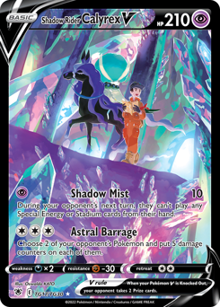 Shadow Rider Calyrex V, Astral Radiance Trainer Gallery #TG17, Pokémon TCG card
