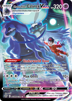 Shadow Rider Calyrex VMAX, Astral Radiance Trainer Gallery #TG18, Pokémon TCG card