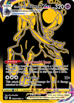 Shadow Rider Calyrex VMAX, Astral Radiance Trainer Gallery #TG30, Pokémon TCG card