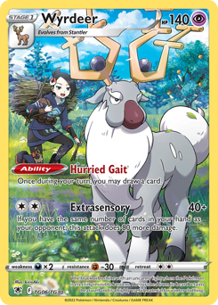 Wyrdeer, Astral Radiance Trainer Gallery #TG06, Pokémon TCG card