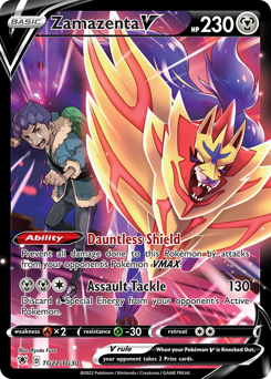 Zamazenta V, Astral Radiance Trainer Gallery #TG22, Pokémon TCG card