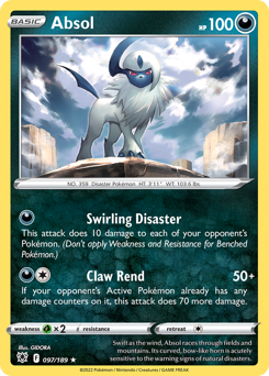 Absol, Astral Radiance #97, Pokémon TCG card